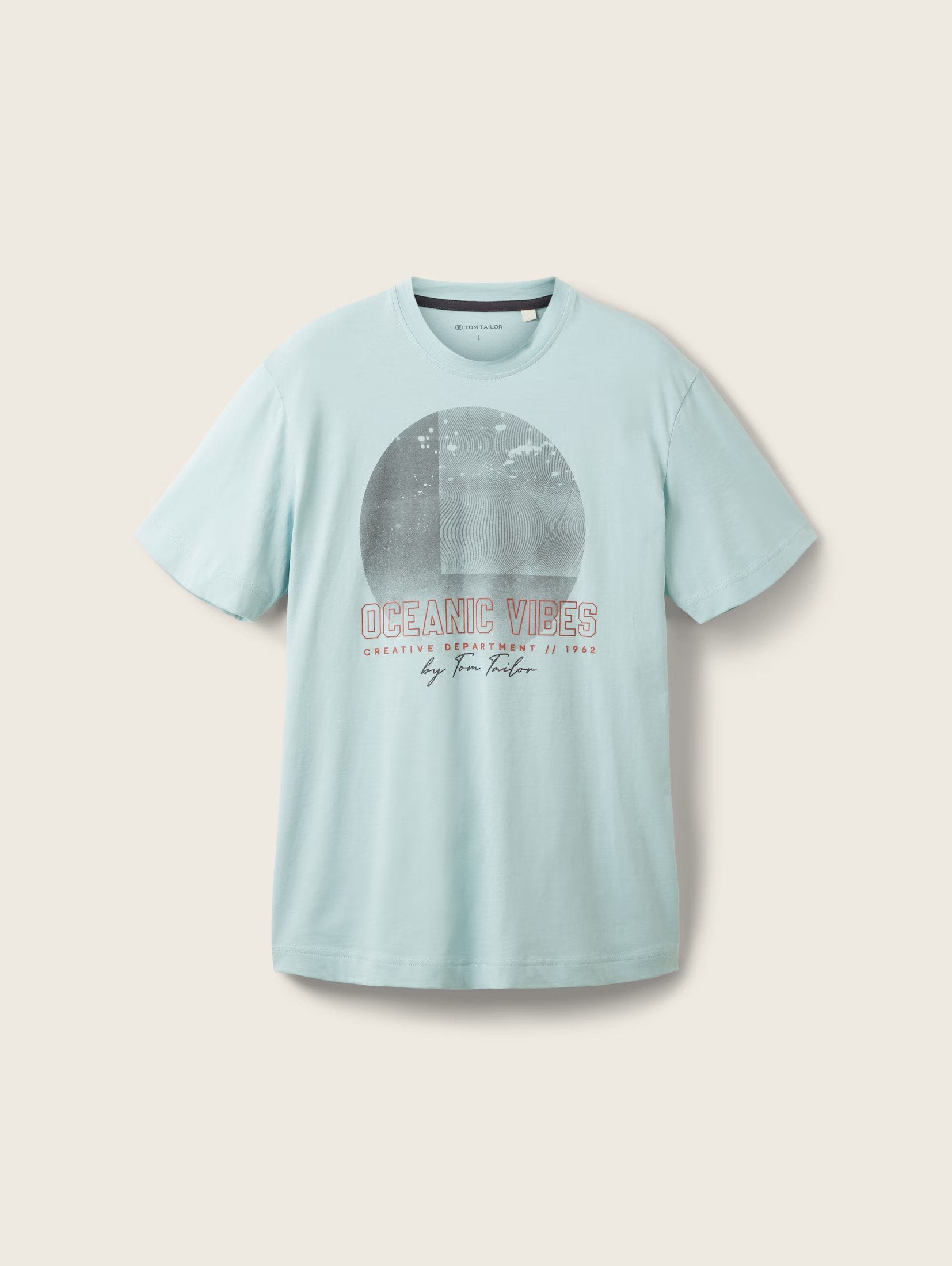 Tom Tailor Mint Blue T-Shirt with Polo Print