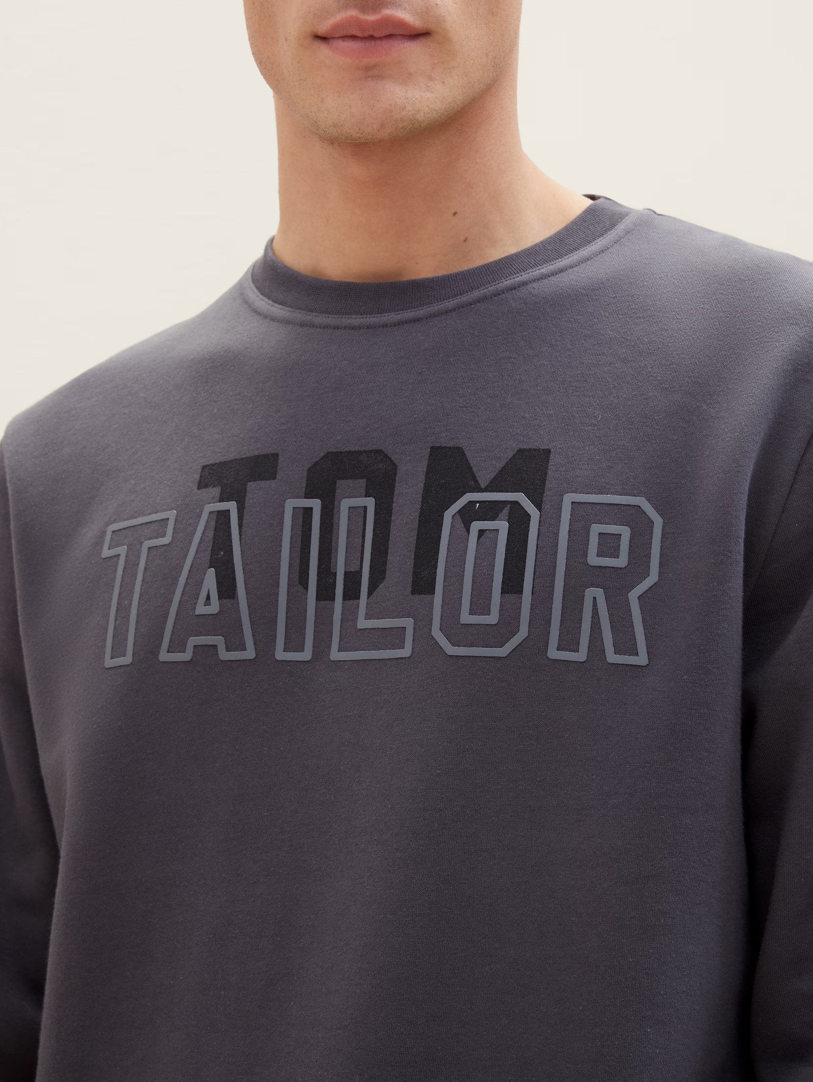 Tom Tailor Printed Tarmac Grey Sweater