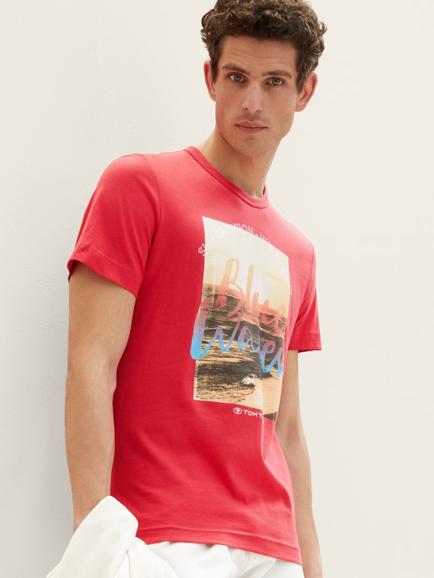 Tom Tailor Red Designed Sumer T-shirt