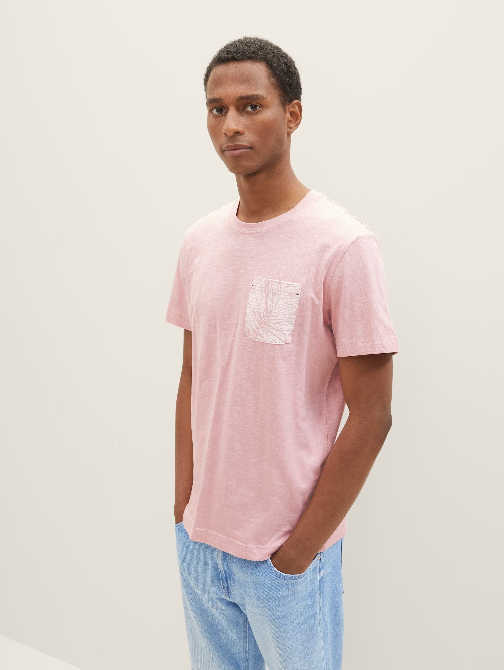 Tom Tailor Pink T-shirt With Chest Designed Pocket
