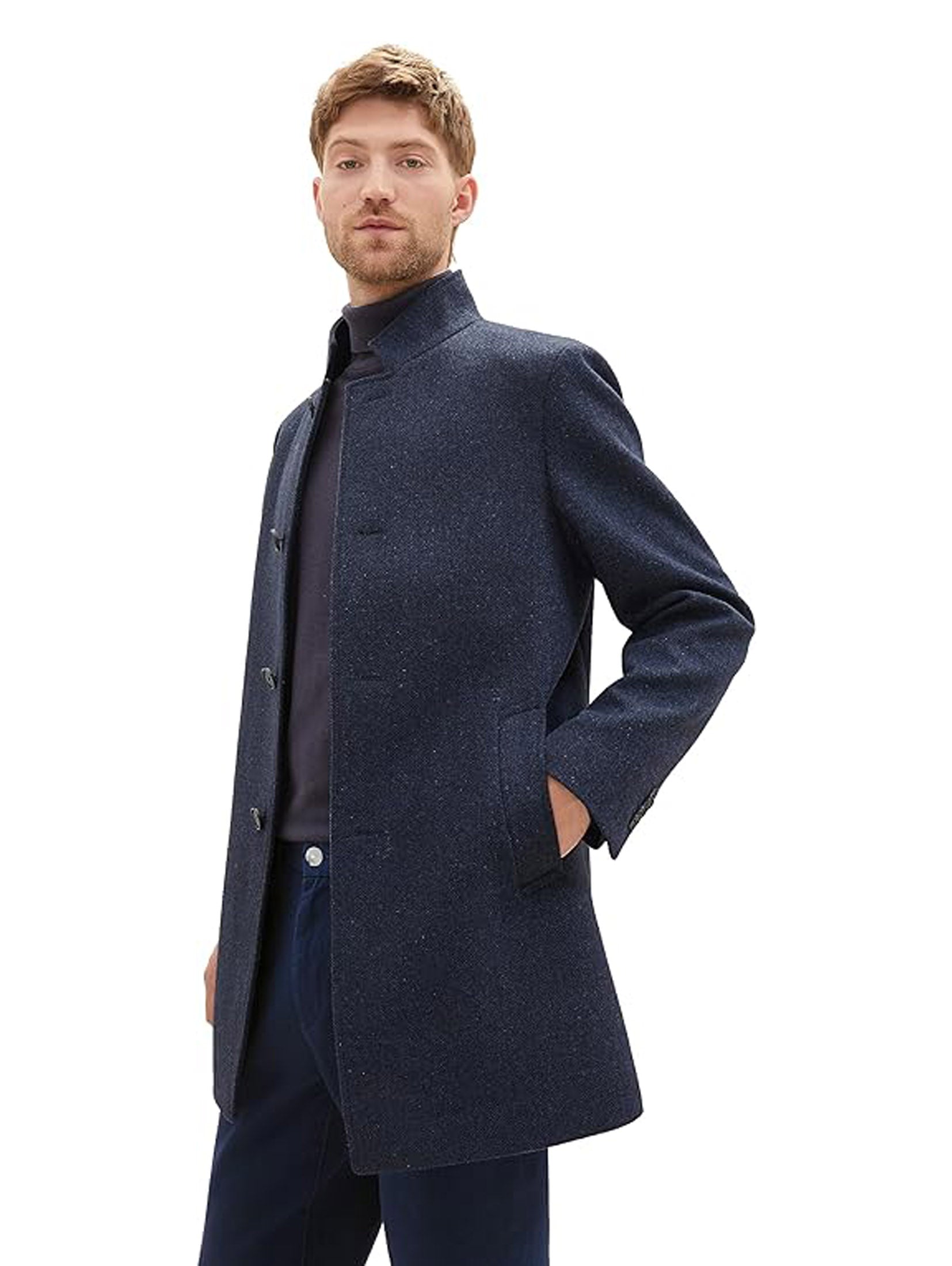 Tom Tailor Navy Wool Coat