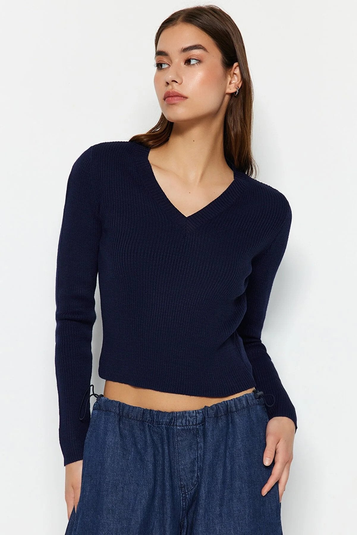 Trendyol Navy & Khaki Slim Fit Sweaters