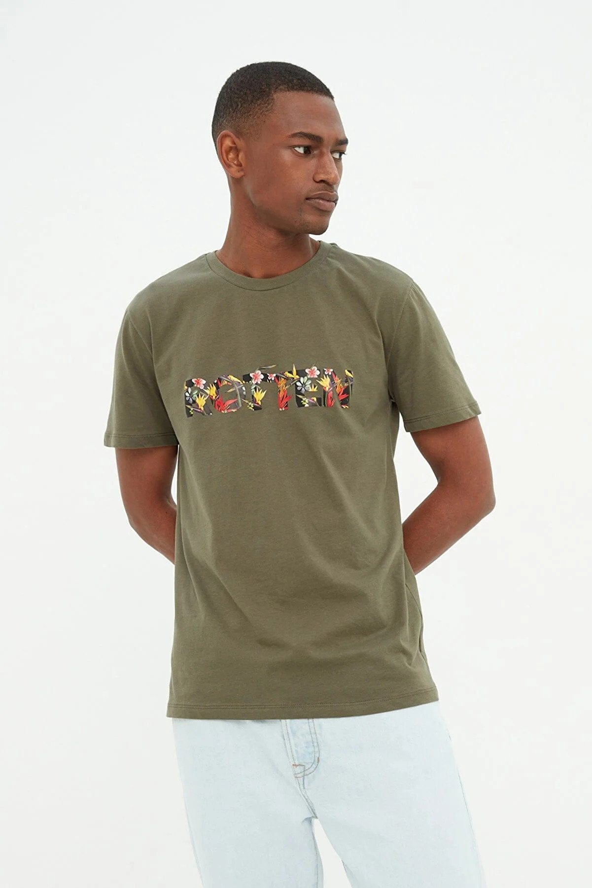 Rotten Flowered Designed Trendyol T-shirt