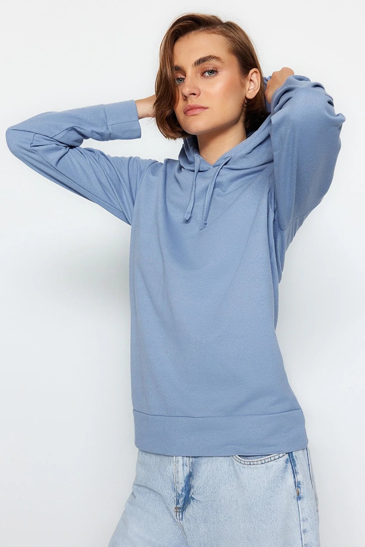 Trendyol Light Blue Regular Fit Sweatshirt