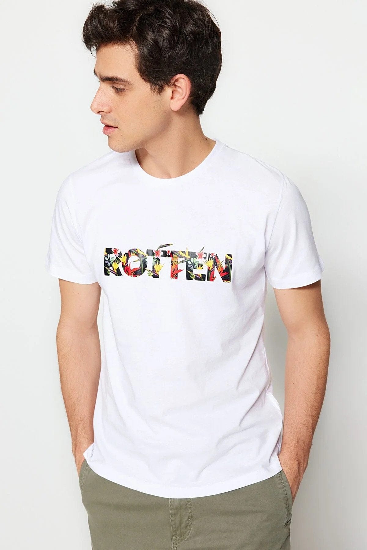 Rotten Flowered Designed Trendyol T-shirt
