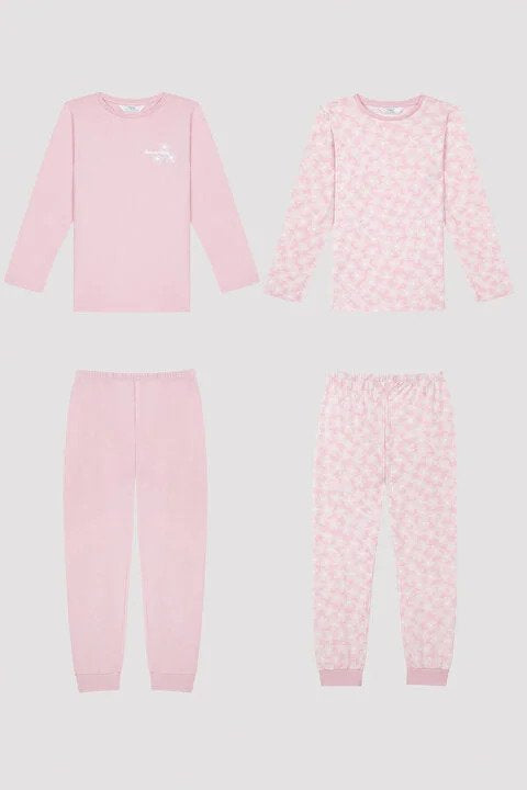 Penti Girls Flower Land Pink 2in1 Pajama Set