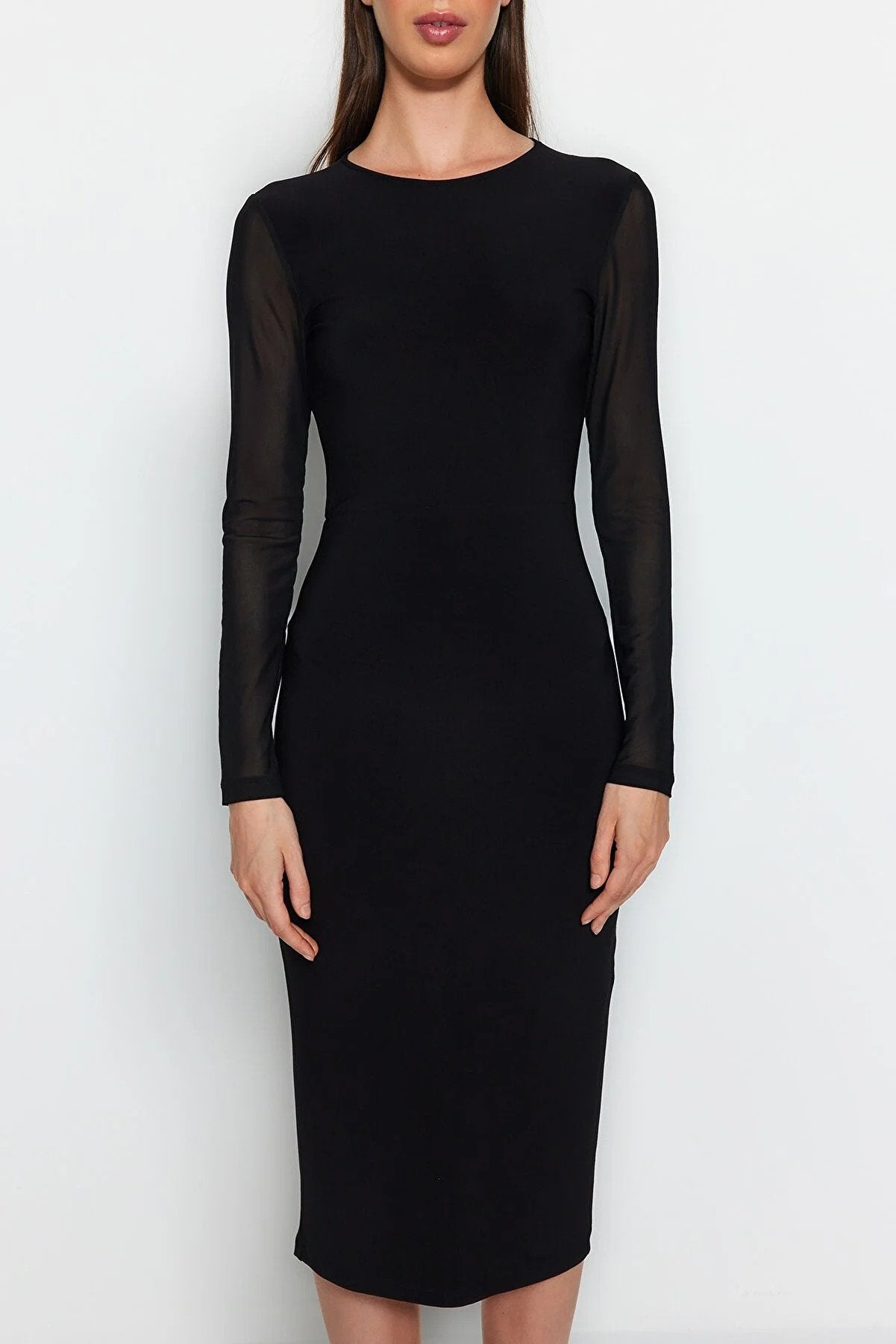 Trendyol Black Bodycon Designed Dress