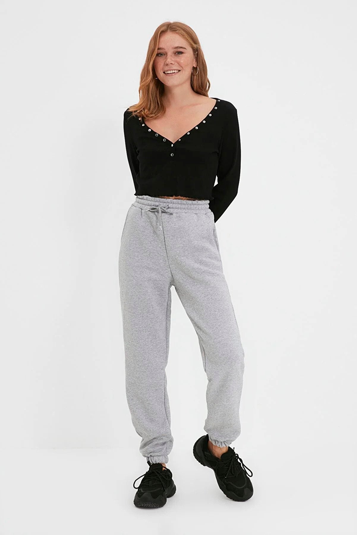 Trendyol Regular Fit Grey Sweatpants