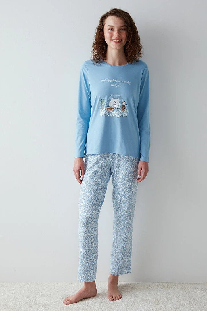 Penti Fun Day Blue Pajama Set