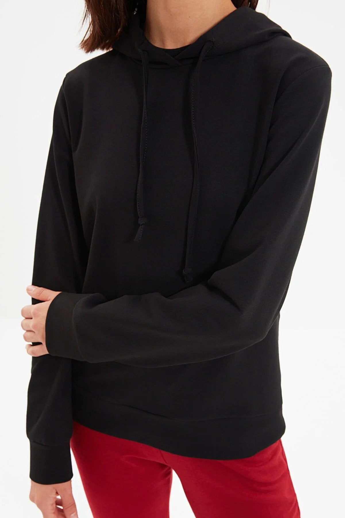 Trendyol Black Regular Fit Sweatshirt