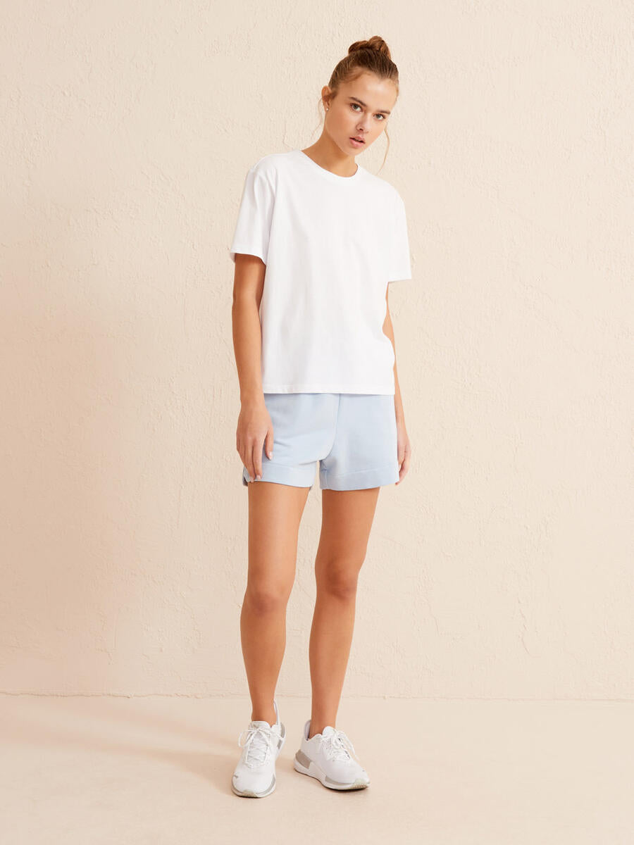 Xint White Oversize Cotton T-Shirt With Back Print