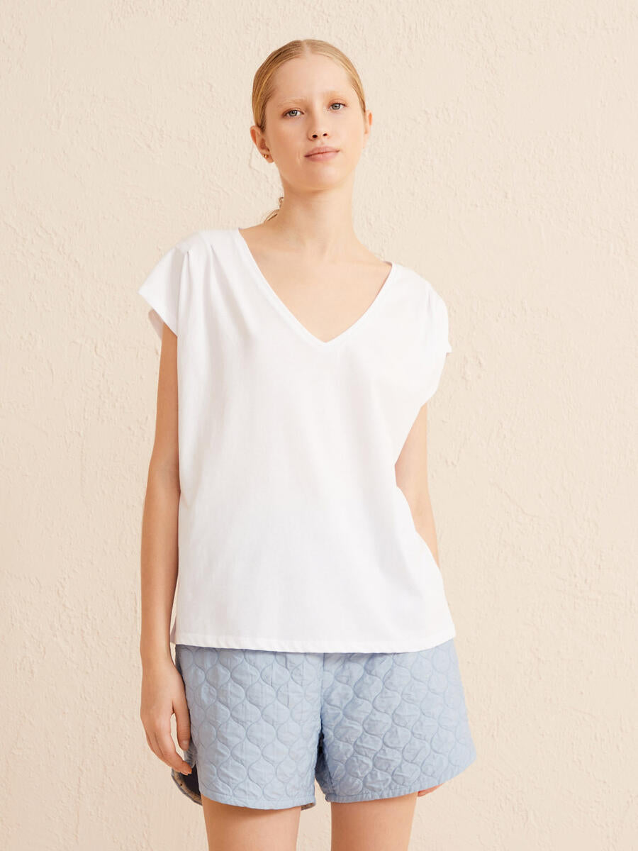 Xint White Regular Fit Cotton T-Shirt