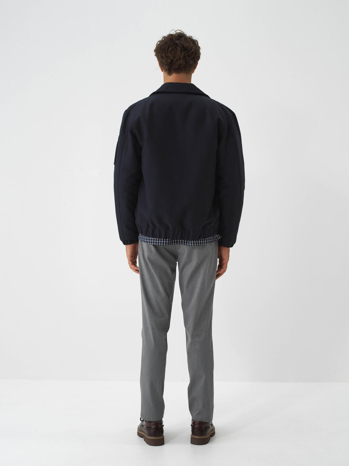 Xint Navy Regular Fit Coat