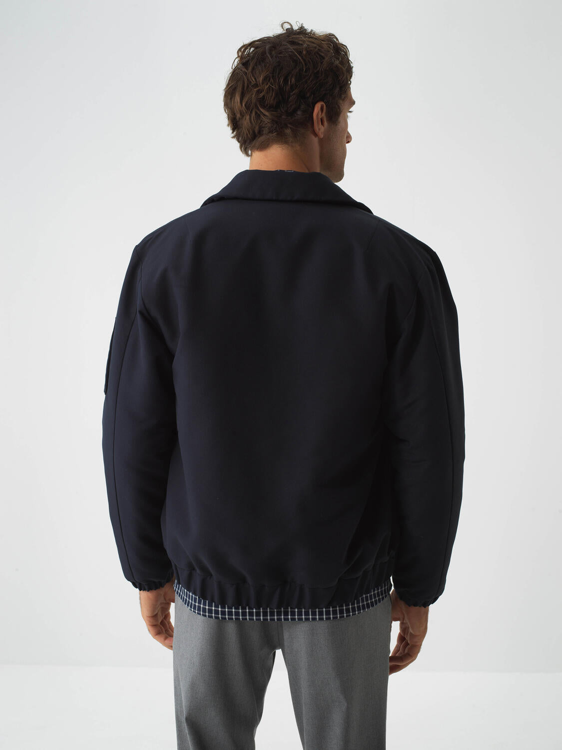 Xint Navy Regular Fit Coat