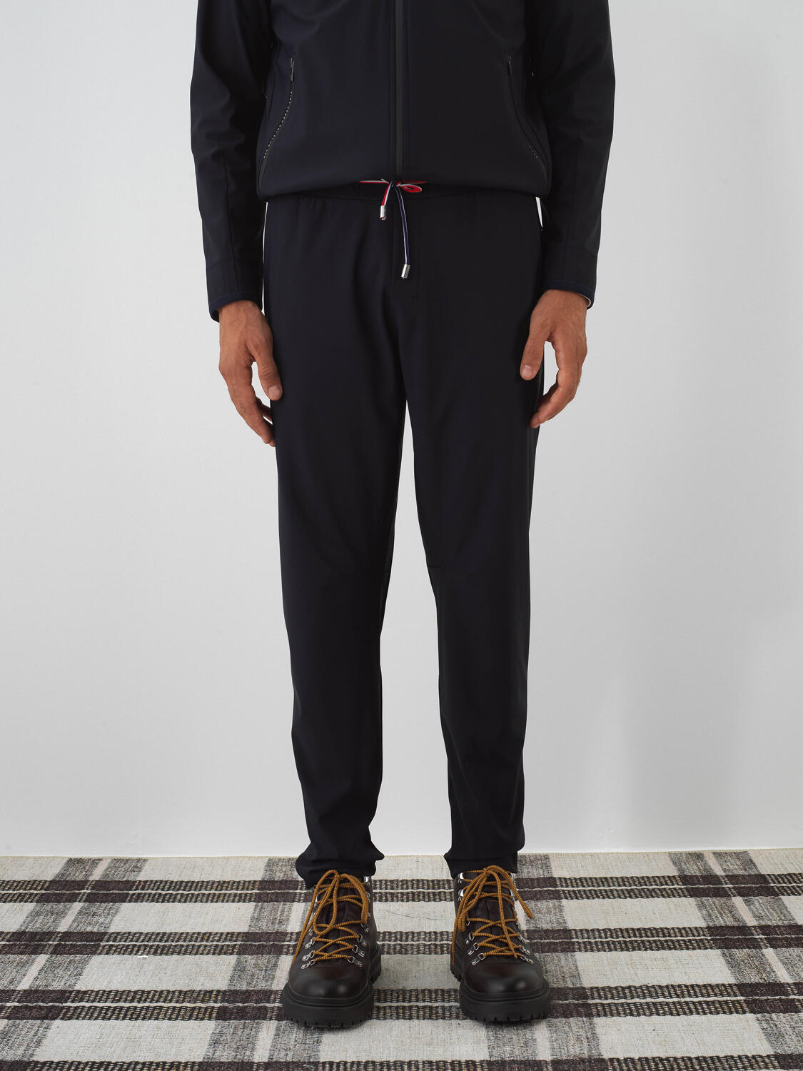 Xint Navy Flexible Textured Regular Fit Jogger Pants