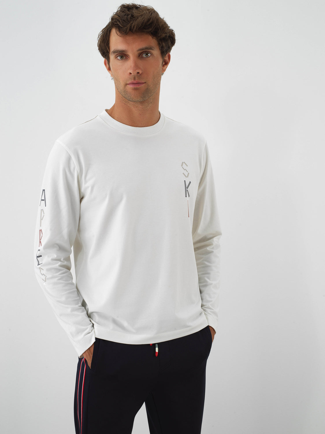 Xint Offwhite Cotton Long Sleeve Regular Fit Pullover