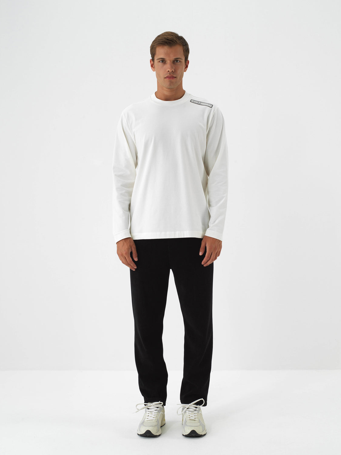 Xint Cotton Offwhite Regular Fit Long Sleeve Pullover