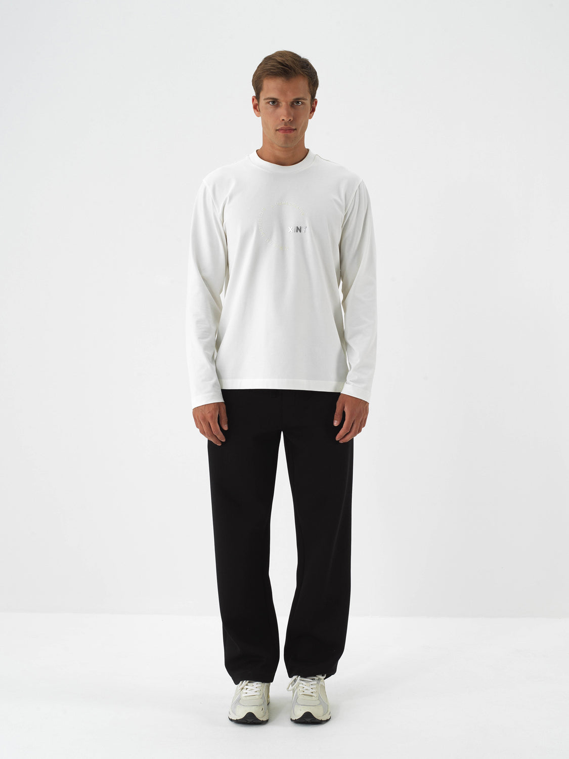 Xint Regular Fit Long Sleeve Offwhite Pullover