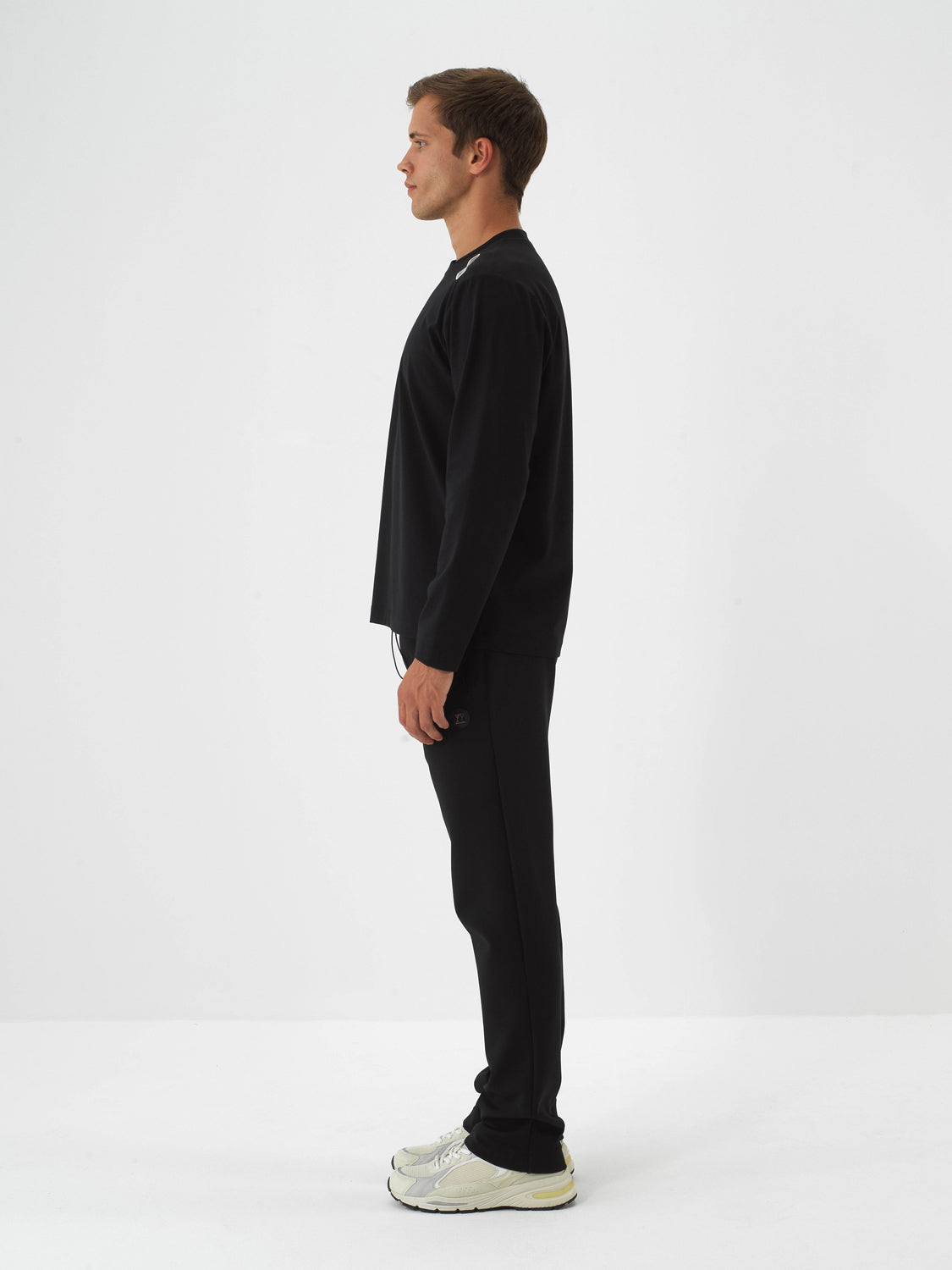 Xint Cotton Black Regular Fit Long Sleeve Pullover