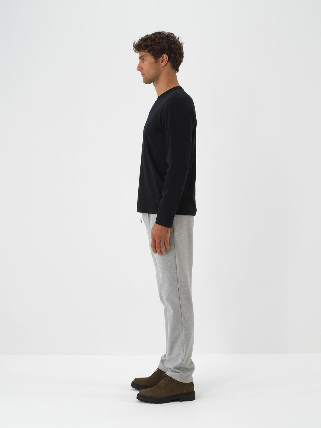 Xint Black Textured Regular Fit T-Shirt