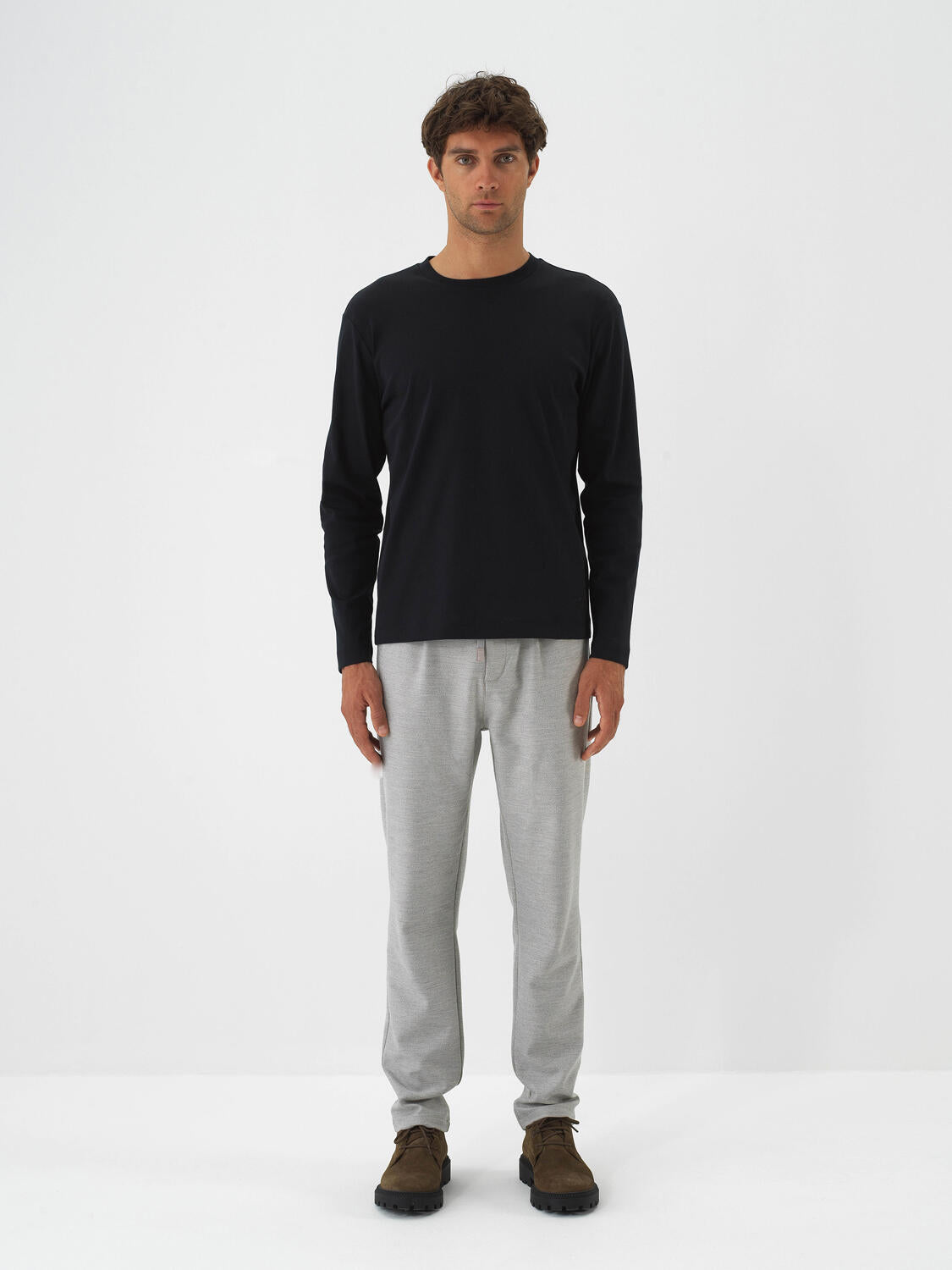 Xint Black Textured Regular Fit T-Shirt