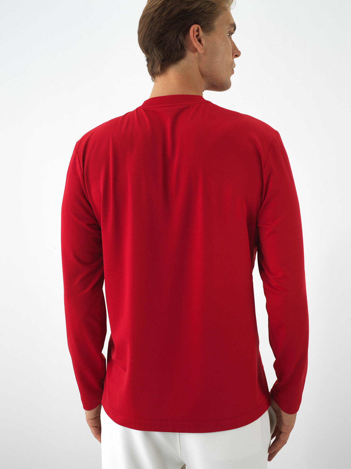 Xint Red Flexible Textured Regular Fit Sweater