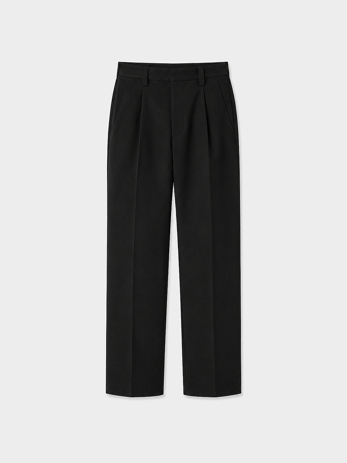 Xint Black Flexible Textured Regular Fit Trousers