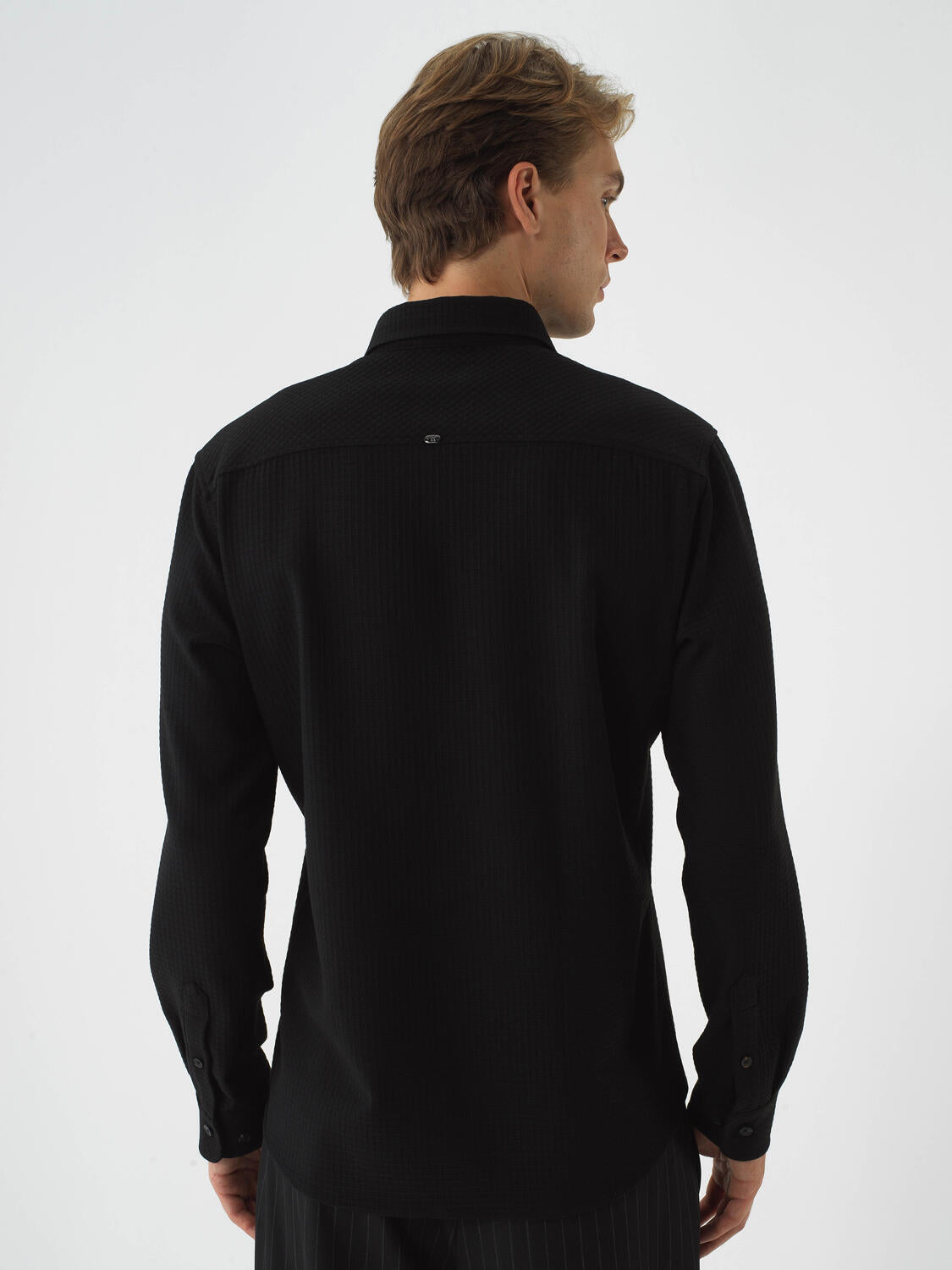 Xint Black Regular Fit Buttoned Shirt