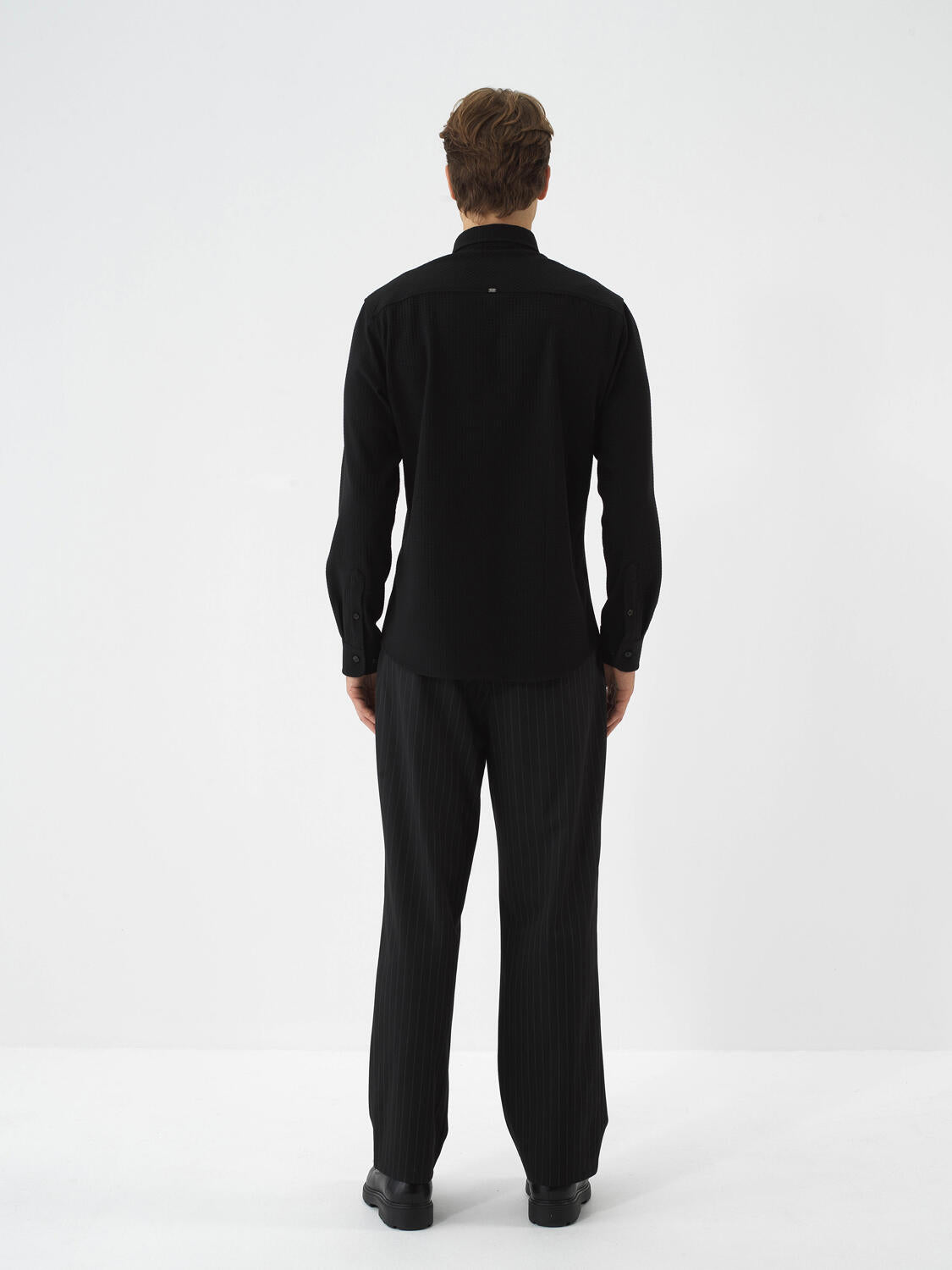 Xint Black Regular Fit Buttoned Shirt