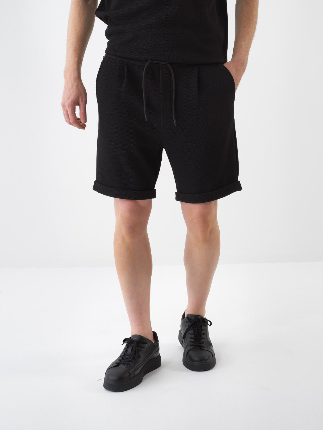 Xint Black Regular Fit Short