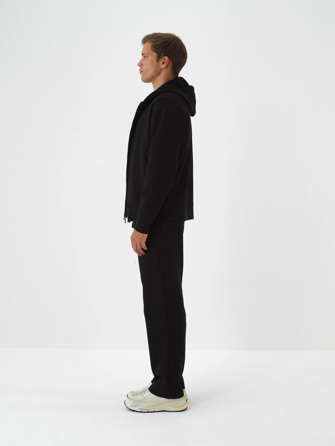 Xint Black Cotton Oversized Jogging