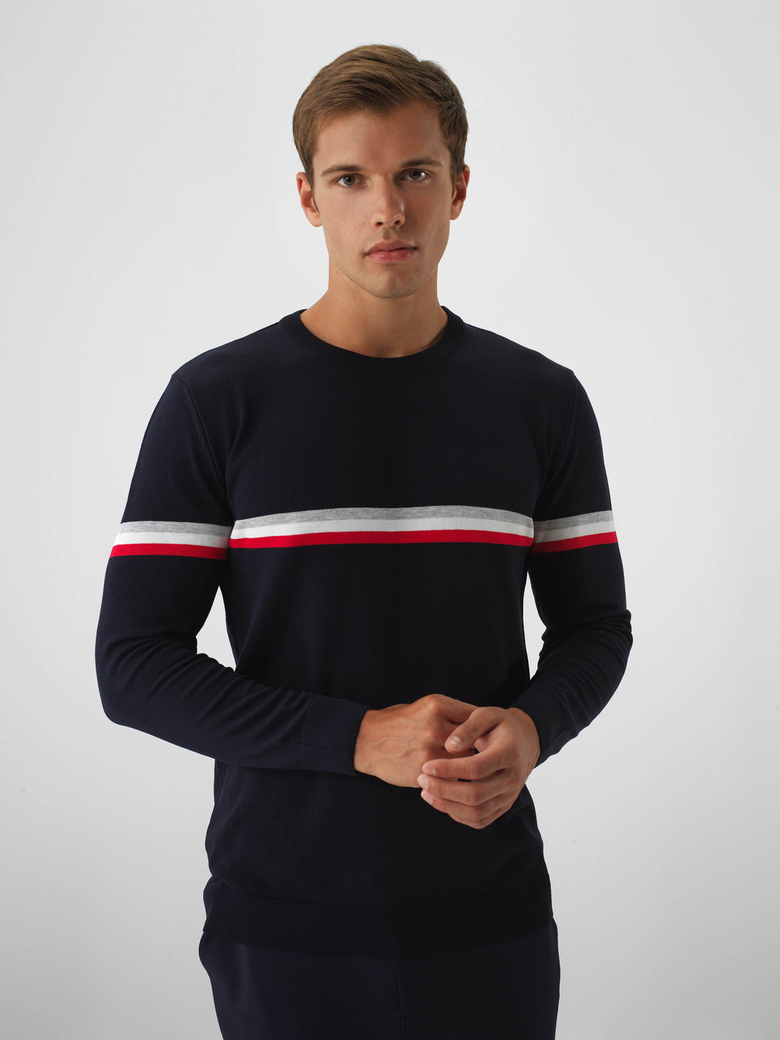 Xint Navy Regular Fit Sweater