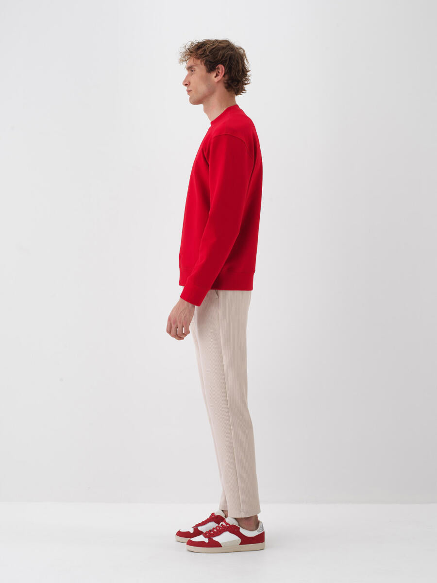 Xint Cotton Basic Red Sweater