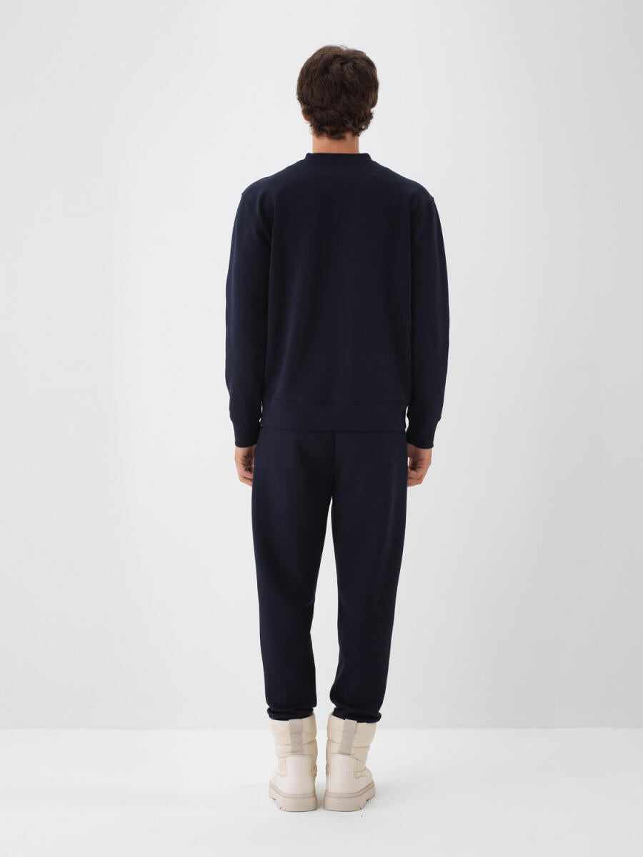 Xint Cotton Basic Navy Sweater