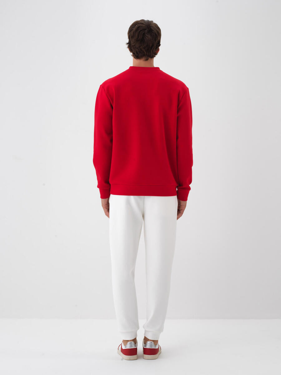 Xint Red Sweater With Mood Front Design