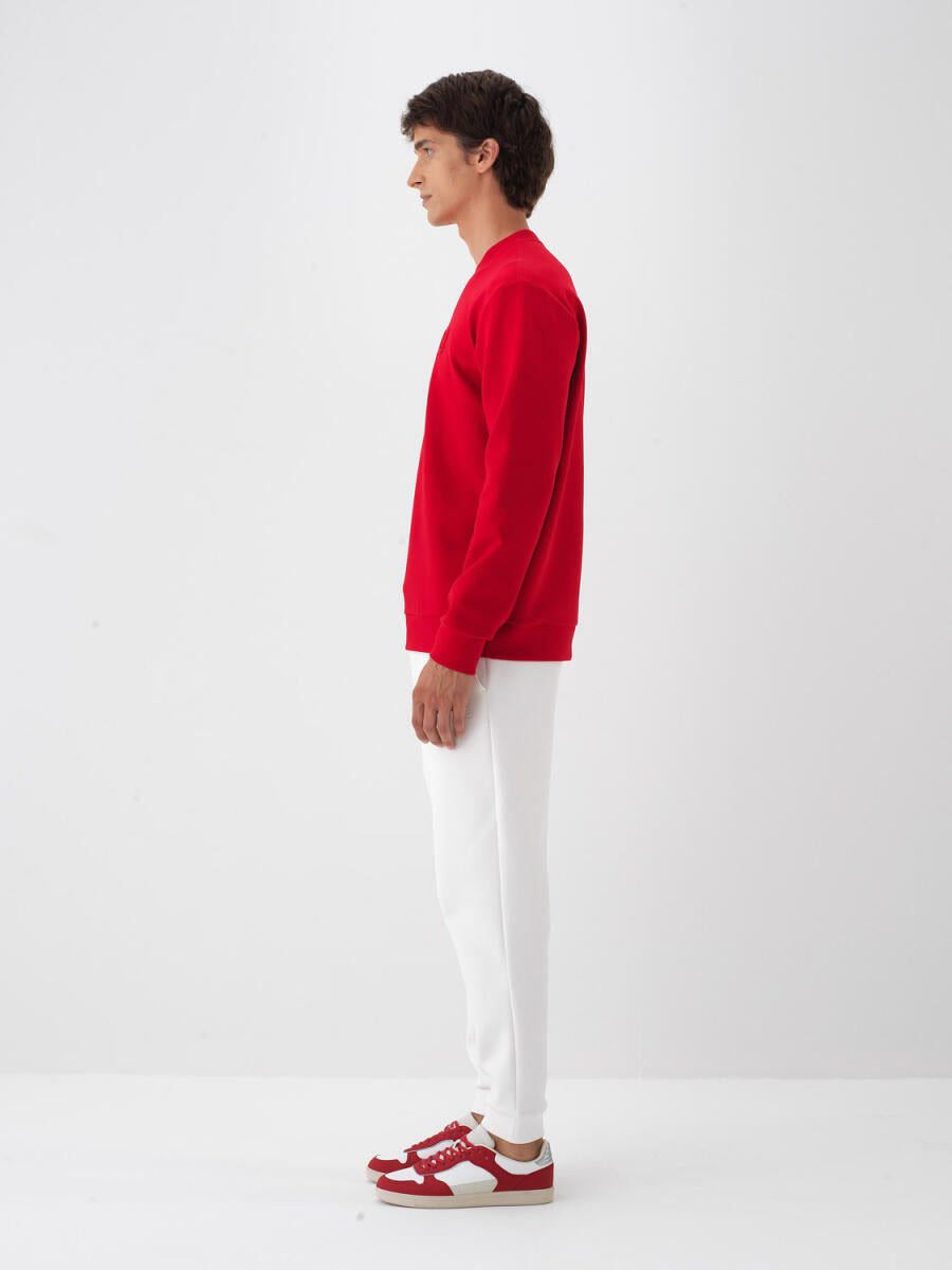 Xint Red Sweater With Mood Front Design