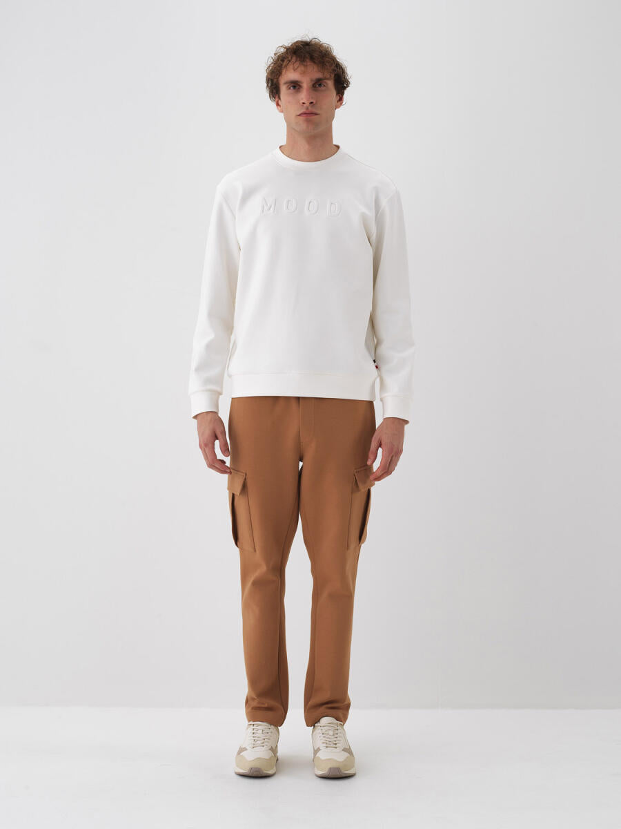 Xint Off White Sweater With Mood Front Design