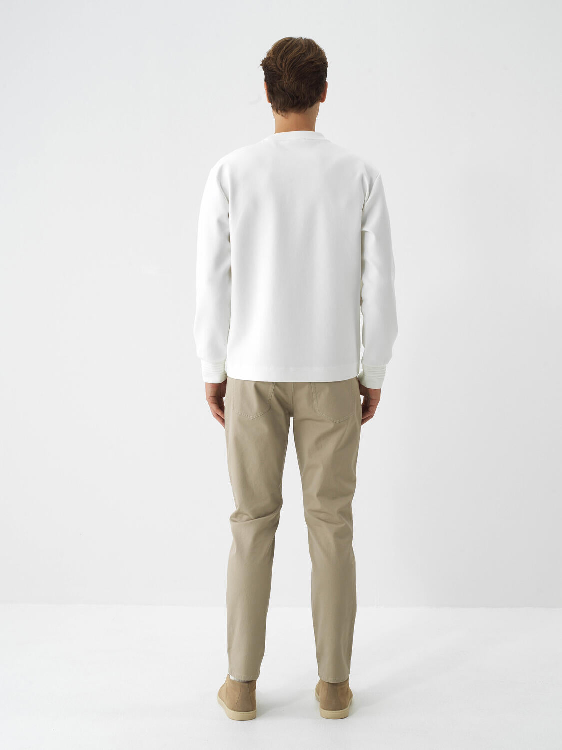 Xint Offwhite Cotton Textured Regular Fit Sweater