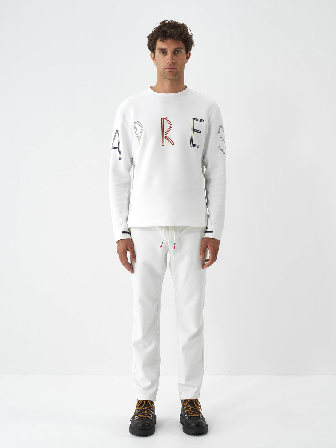 Xint Offwhite Cotton Textured Regular Fit Pullover