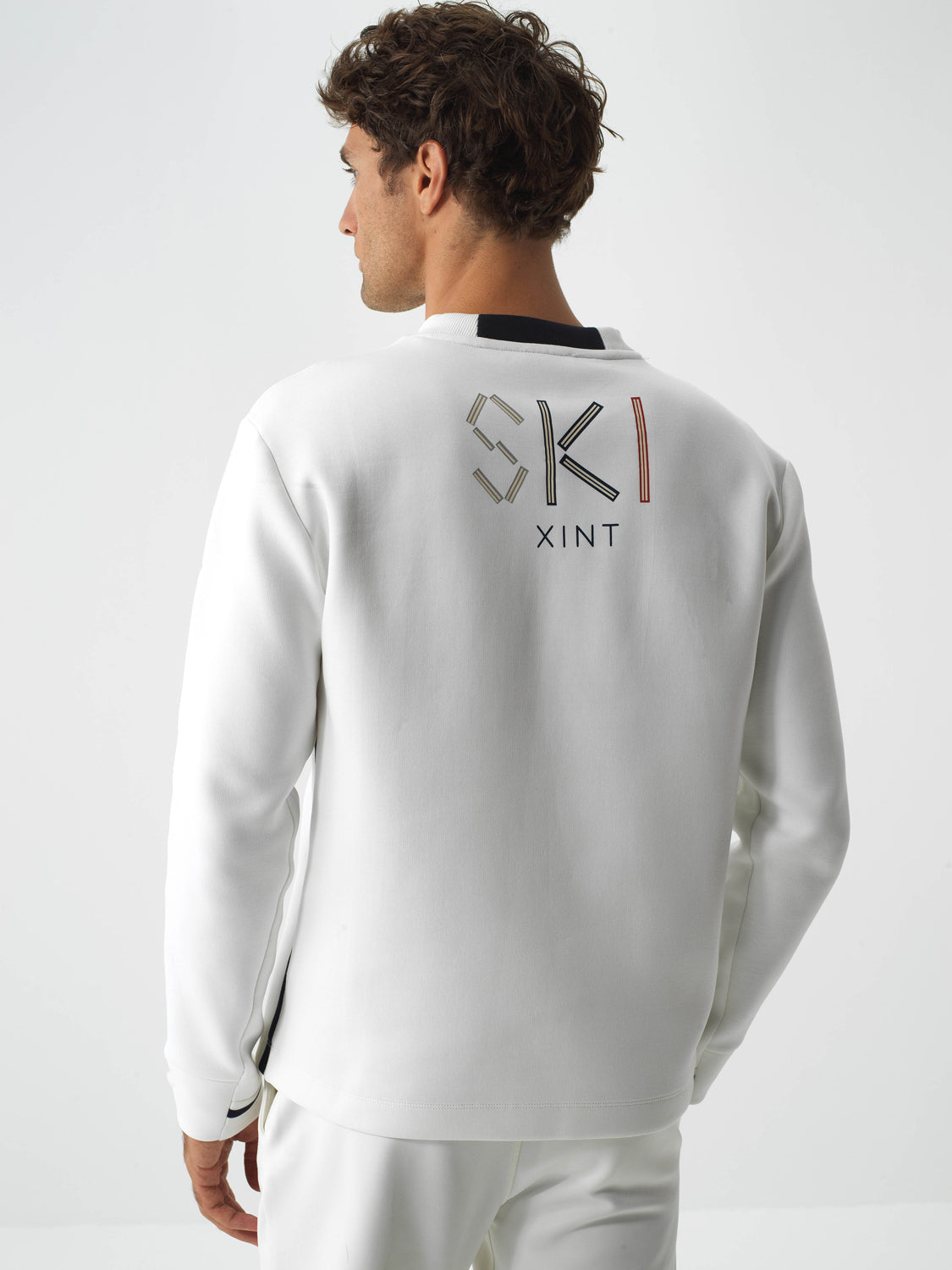 Xint Offwhite Cotton Textured Regular Fit Pullover