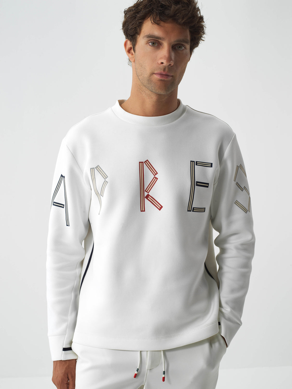 Xint Offwhite Cotton Textured Regular Fit Pullover