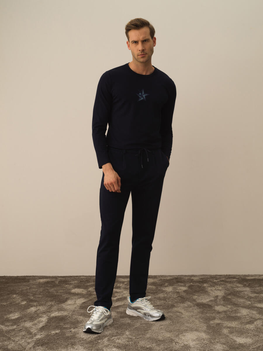 Xint Slim Fit Navy Jogging