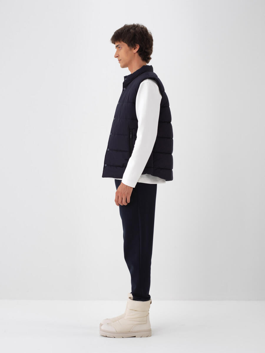 Xint Plain Puffer Navy Vest