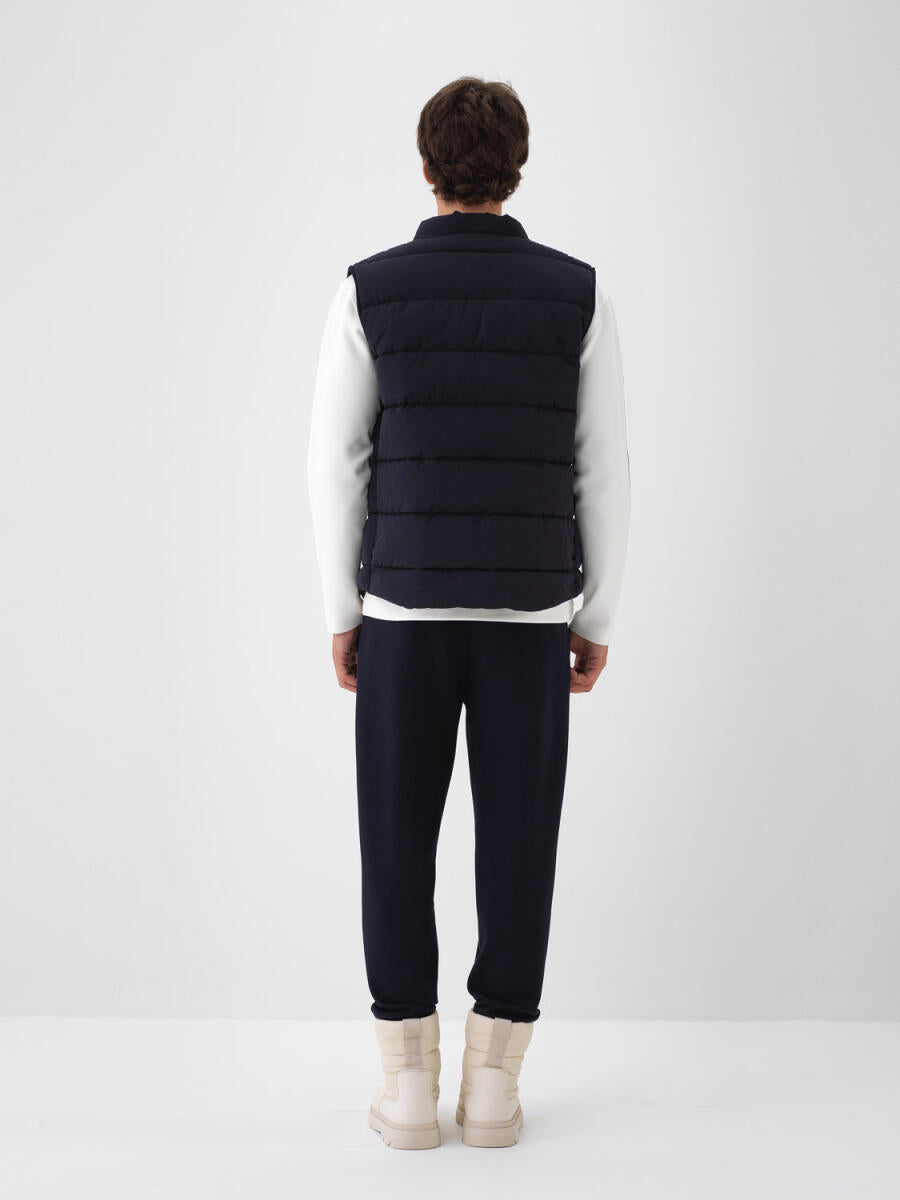 Xint Plain Puffer Navy Vest