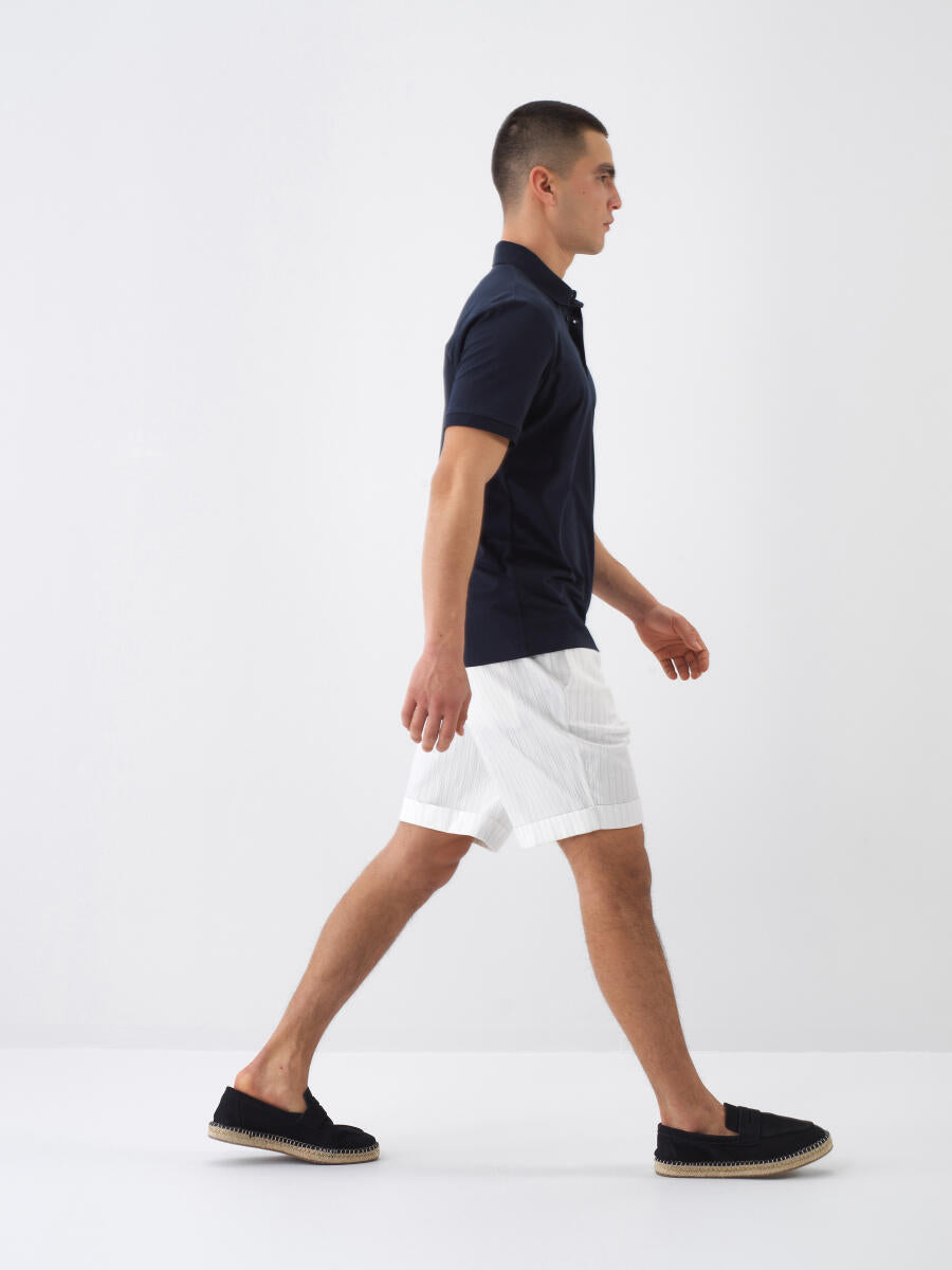Xint Slim Fit Navy Basic Cotton Polo