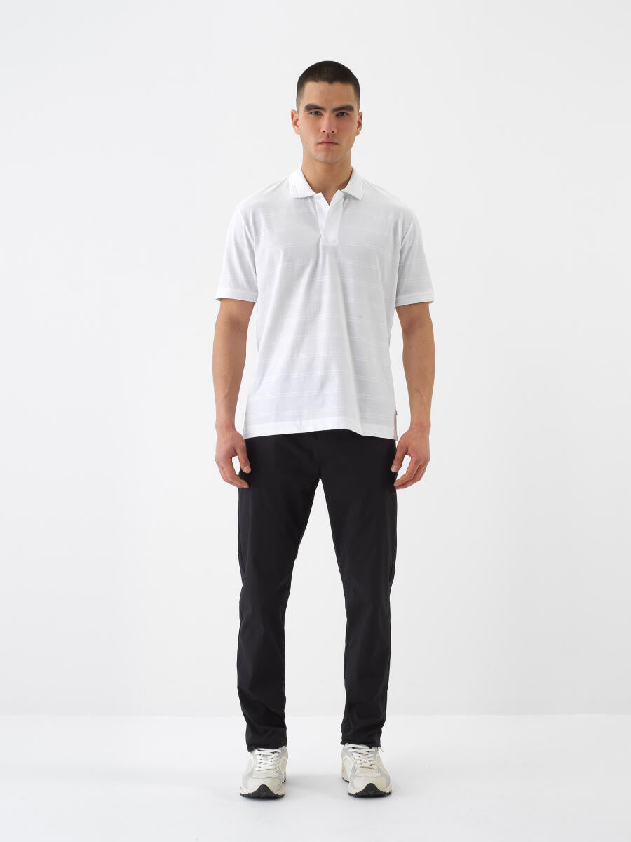 Xint White Regular Fit Basic Cotton Polo