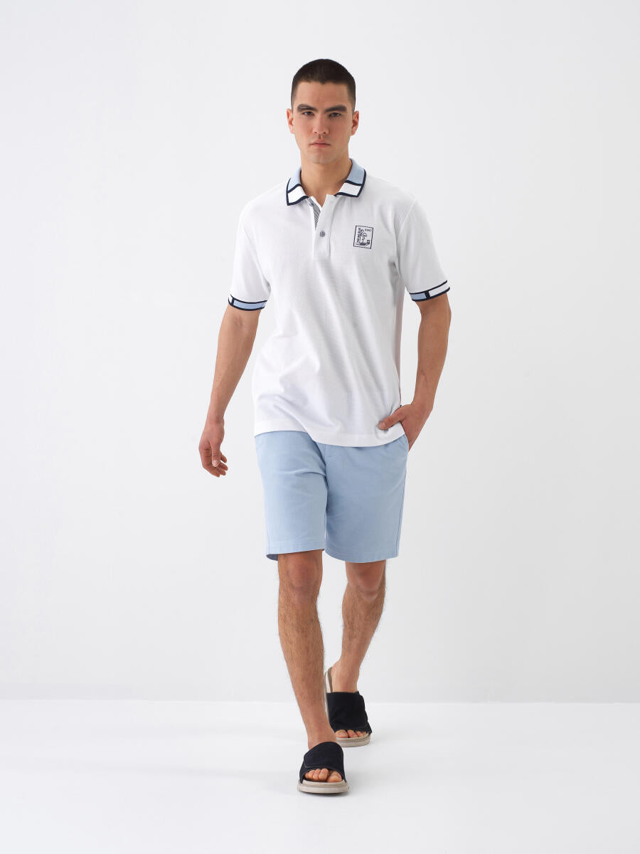 Xint White Regular Fit Polo With Logo