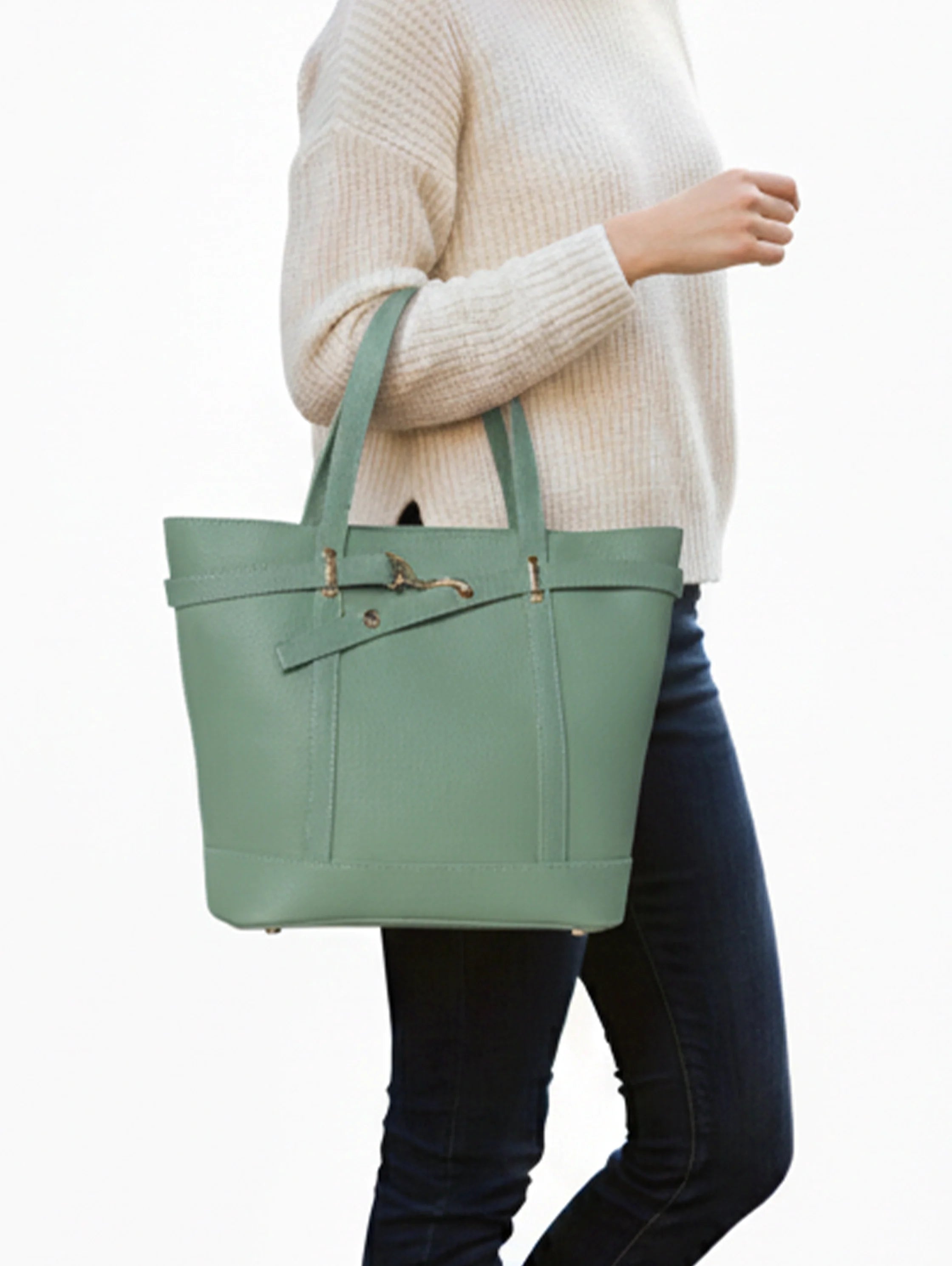 Mint Structured Shopper Bag