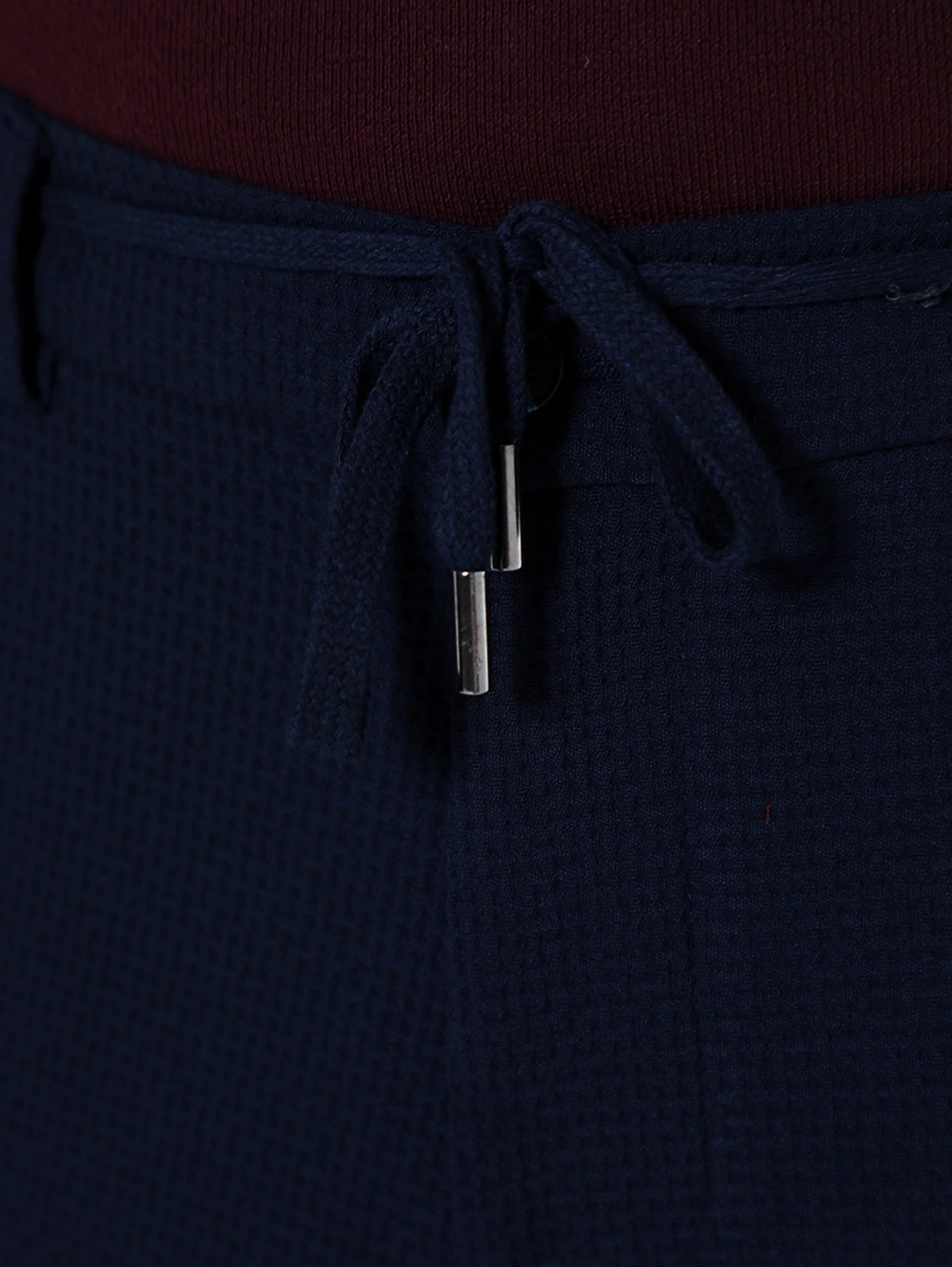 Navy Casual Drawstring Pant With Side Pockets