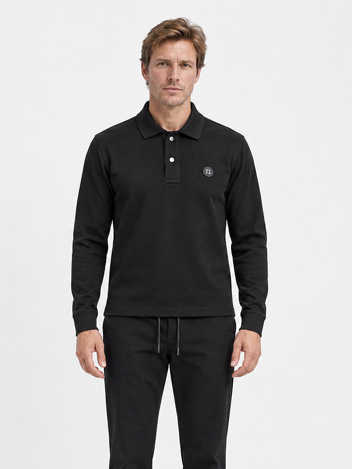 Black Classic Collar Polo With Logo